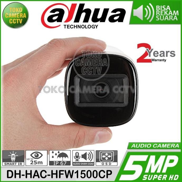 Kamera Cctv Outdoor Dahua 5Mp Mic Audio Camera Dahua 5Mp Audio