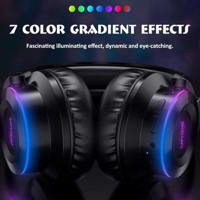 Picun Wireless Bluetooth Headphone Led Touch Control With Mic - B9