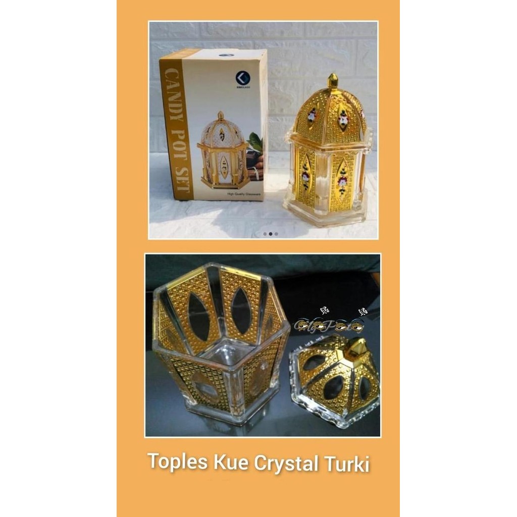 TERBARU - TOPLES KUE CRYSTAL TURKI TOPLES KACA KUE LEBARAN BENTUK MESJID