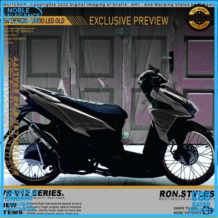 Berkualitas V12 Cutting Sticker Striping Vario 125-150 Led New Design Api Hot Wheels Striping Vario 