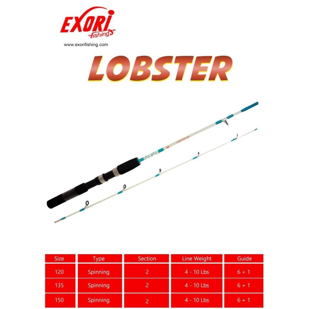 Sale Joran Pancing Udang Exori Lobster 120 135 150 Cm Lentur Marit Banyak Free Pipa Gf21