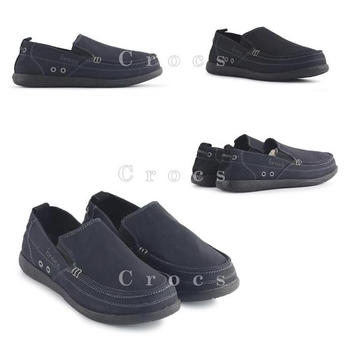 Crocs Walumen Original Sepatu Pria Slip On - Black