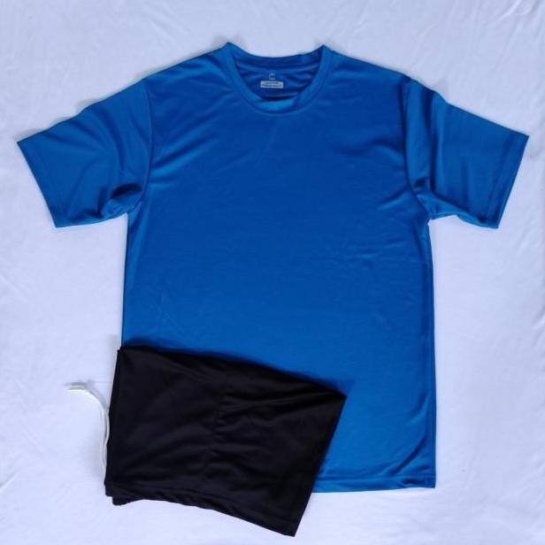 Baju Sport Setelan Pria Wanita Dewasa Pakaian Olahraga Polos Kaos Set + Celana Jersey Polos SETOBL-P