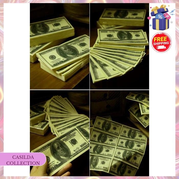 TISSUE DOLAR 100 USD KERTAS TISU TISUE UNIK GAMBAR UANG DOLLAR 064 KUALITAS TERBAIK