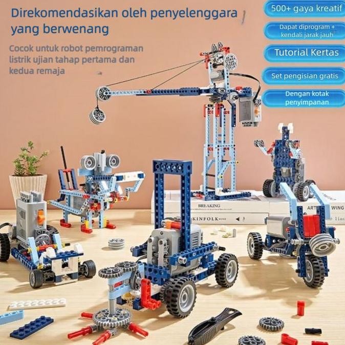 Robot Pemrograman Anak Set Mesin Mekanik Lego 9686 Mainan Edukasi Elektrik Puzzle untuk Anak Laki-La
