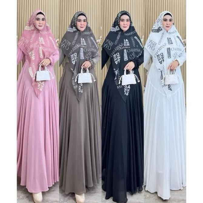 Gamis Syari HAFIZAH Series | Dress Pengajian | Gamis Polos Motif