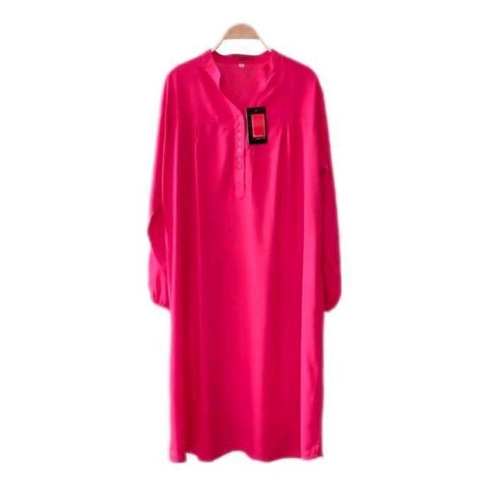 TUNIK RAYON POLOS-TUNIK MERAH CABE-ATASAN JUMBO-PAKAIAN WANITA