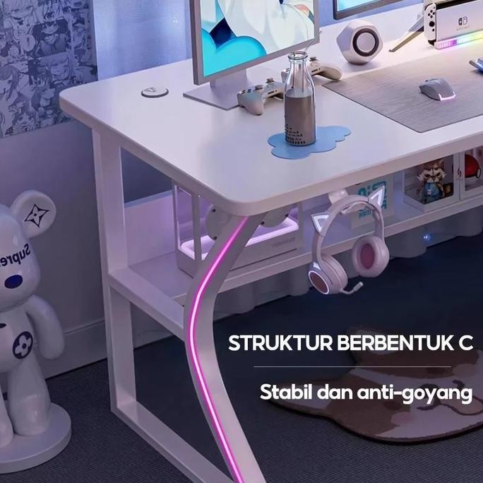 KL GTGAMING Meja Komputer / Meja Gaming / meja komputer serat karbon/ Meja Komputer 120cm / Meja Kom