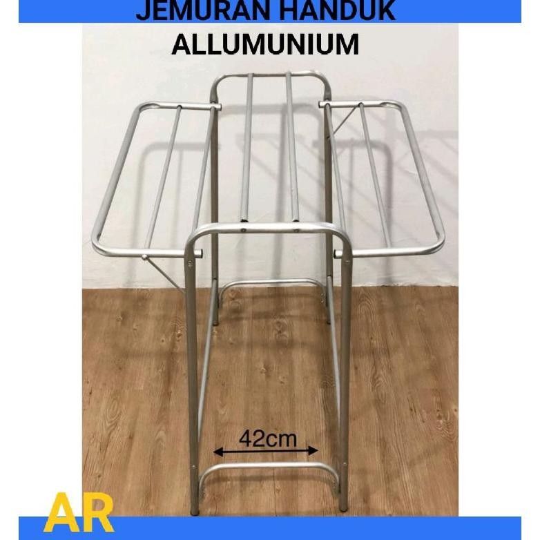 Rak Handuk Aluminium Lipat Gantungan Jemuran