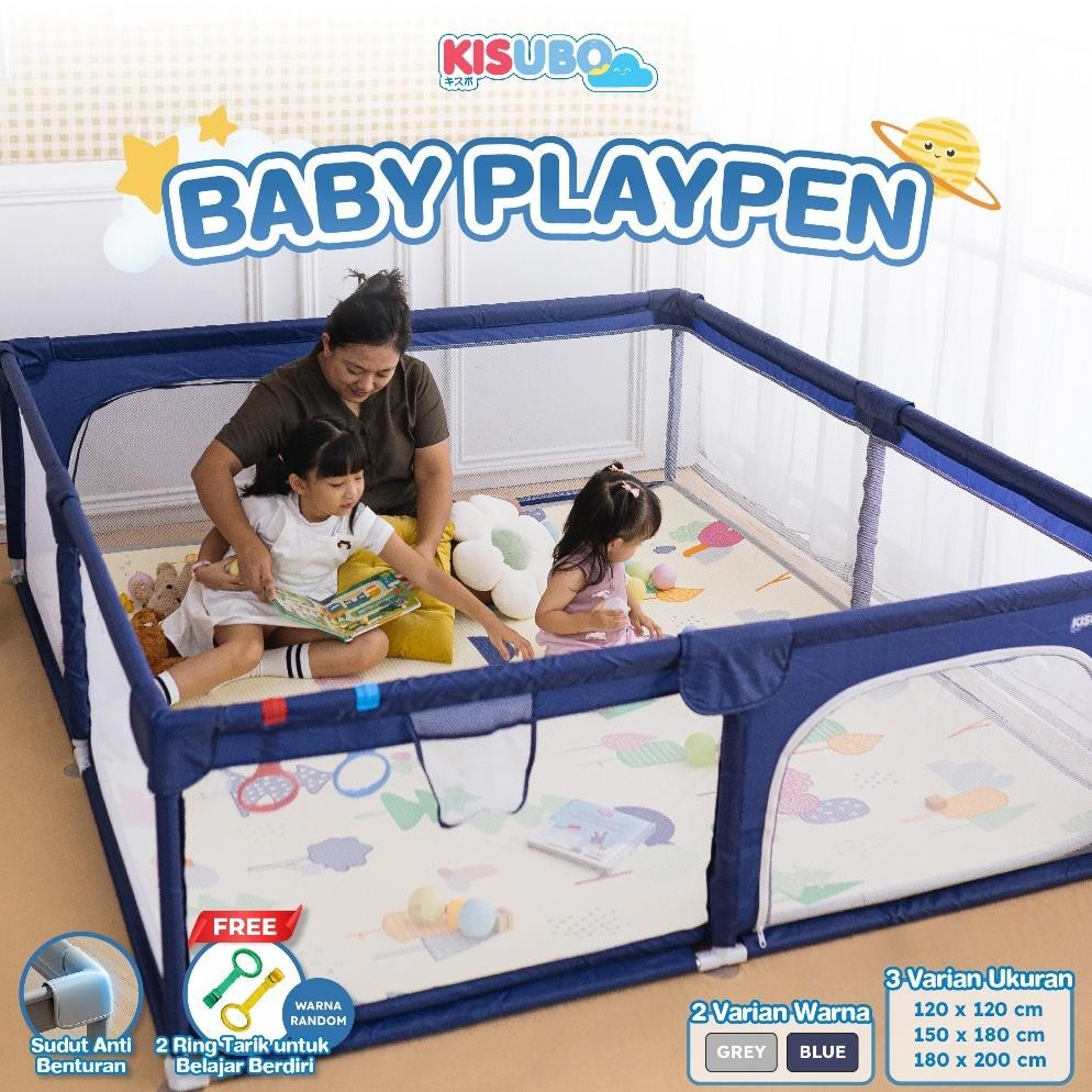 KISUBO Playpen Pagar Pengaman Bayi Tempat Bermain Anak Pagar Mainan Anak Pagar Bayi Kolam  Bermain