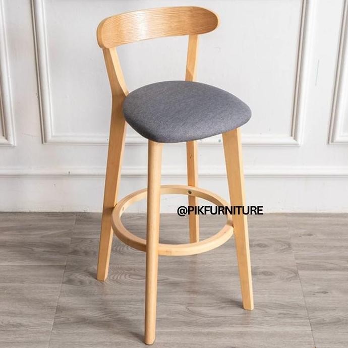 TERLARIS - KURSI BAR TINGGI BARSTOOL KURSI CAFE MINIMALIS KURSI TINGGI KAYU CAFE