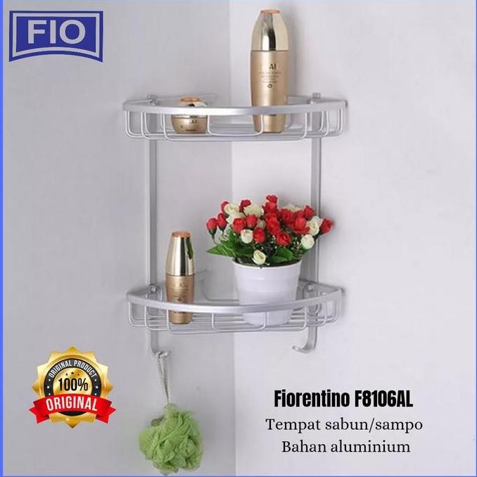 rak shampo sabun sudut alumunium/ rak sudut alumunium Fiorentino