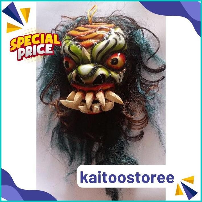 MURAH Topeng Buto Gedruk Mainan Anak Seram Asli Kayu