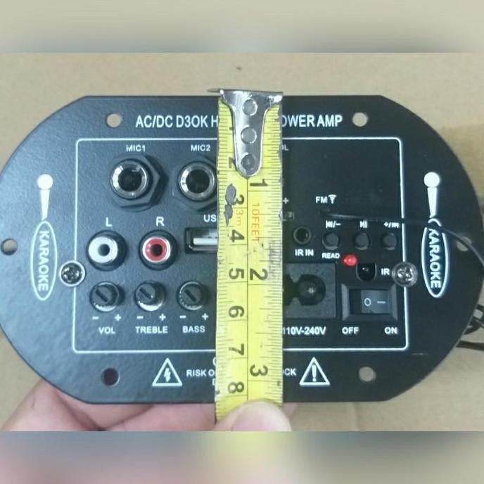 Kit Modul Power Amplifier Hifi Bass Bluetooth Ac Dc Plus 2 Microphone