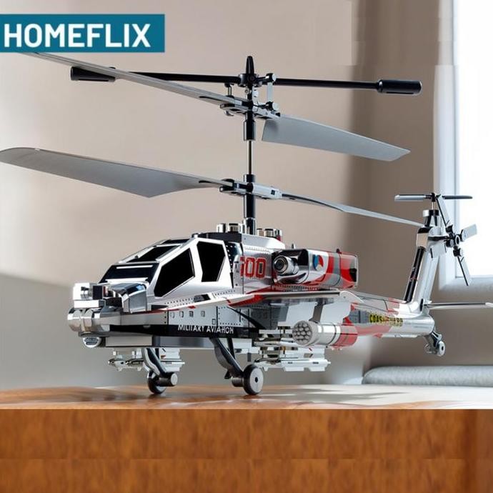 Helikopter Besar Apache Remote Control dengan Giroskop dan Lampu 2.4GHZ 3.5 Channel RC Pesawat Terba