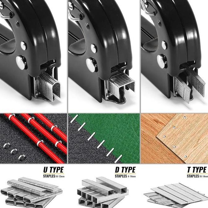 Jld Tool Staples Gun 3 In 1 Staples Tembak Heavy Duty Staples Untuk Perekat Papan Kayu Jok Motor