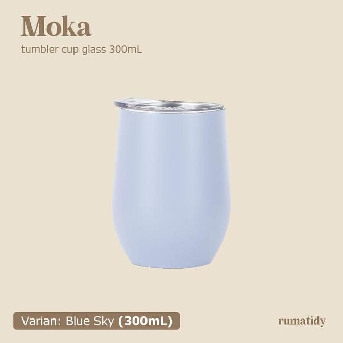 Moka Tumbler Gelas Stainless 304 Tumbler Cup Kedap Anti Bocor 300Ml Tahan Panas Tahan Dingin Vacuum