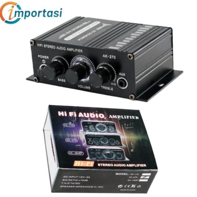 Lepy Amplifier Mini Audio Hifi Stereo Treble Bass Booster Speaker