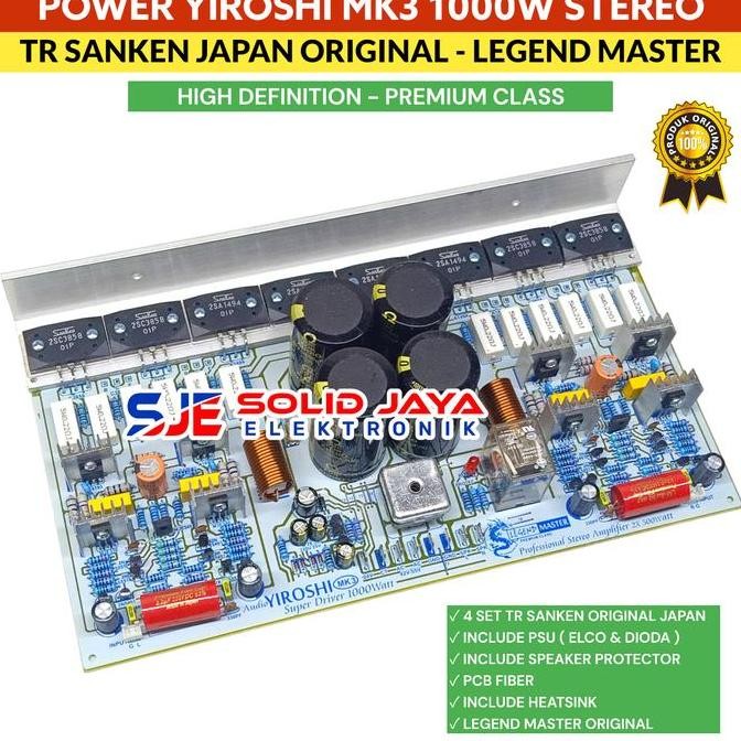 Power Yiroshi 1000W Mk3 Stereo Tr Sanken Asli Psu Speaker Protektor