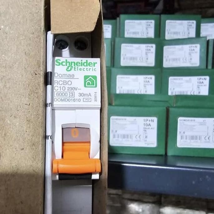 Promo ELCB RCBO Slim Domae Schneider 1P 6A/10A/16A/20A COD