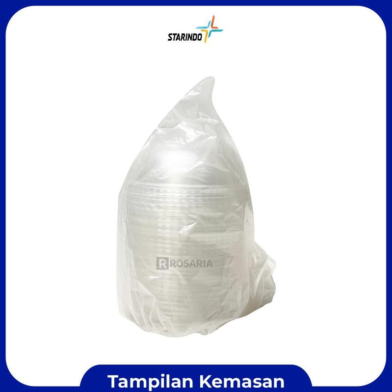 Tutup Cup Cembung Tebal Merk Starindo Tutup Gelas Plastik Bening Transparan Minuman Stock