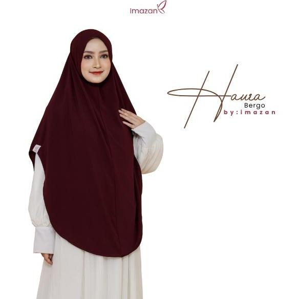 Promo IMAZAN Hijab Syari Jersey Korea Non Pet Khimar Syari Haura Series Jilbab Instan Ukuran Standar