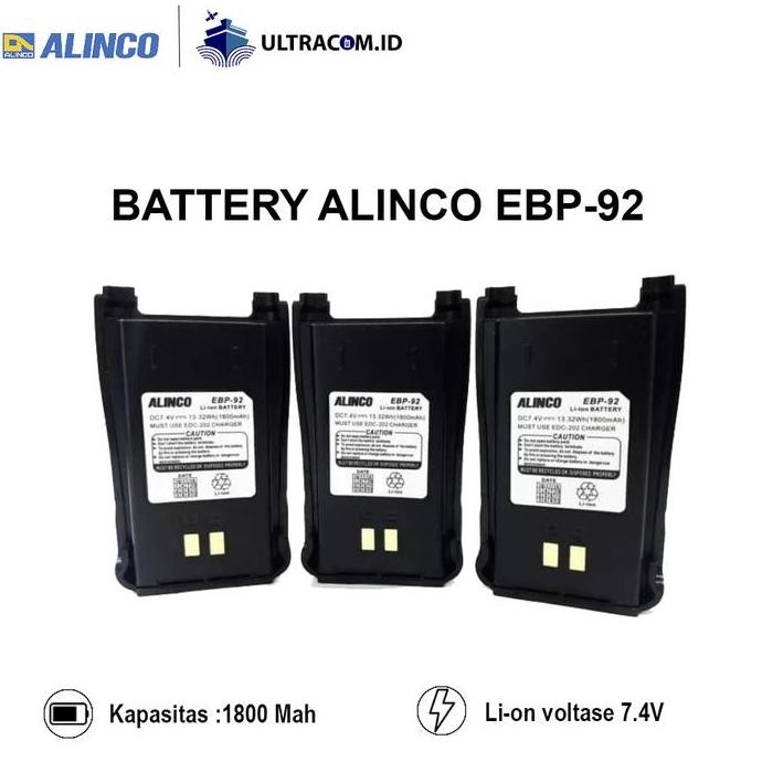 TERLARIS - Baterai Alinco EBP 92 EBP92 Baterai Alinco DJ CRX1 CRX2 CRX3 CRX4 CRX5