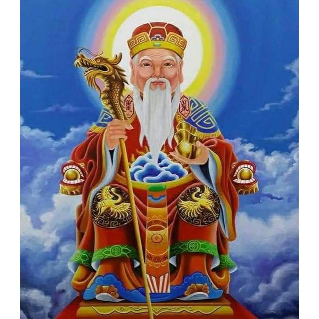 TERMURAH - Repro Digital God Earth Lukisan Dewa Bumi Fu De Zheng Shen