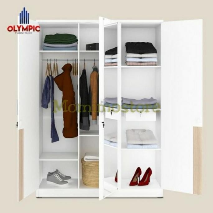 LEMARI PAKAIAN 3 PINTU OLYMPIC MERIBEL LEMARI 3 PINTU MINIMALIS