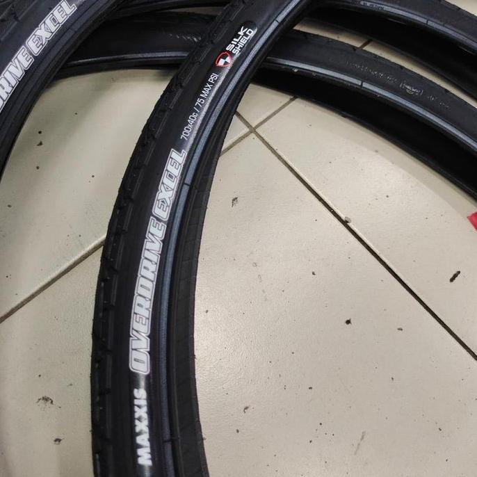 Maxxis 700 X 40 C Overdrive Excel Slikshield Wired - Ban Luar 700X40C Maxxis Overdrive Wired Kawat