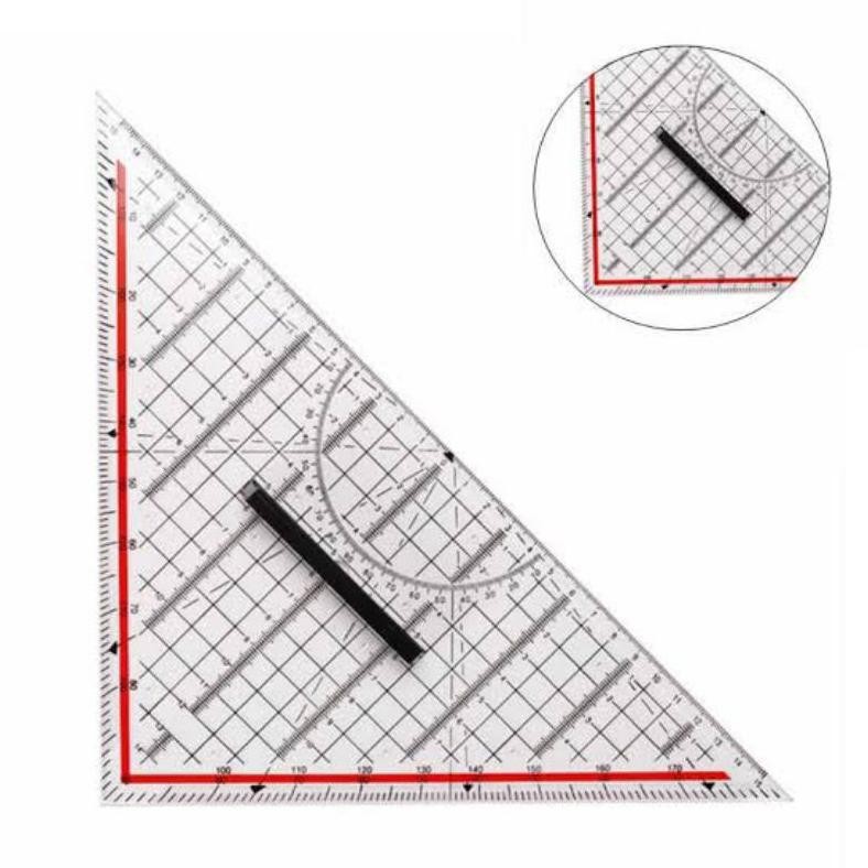 MOR 2332.100 GEOMETRY RULER PENGGARIS MOBIUS+RUPERT M+R PRECISION TRIANGLE TECHNIC RULER MOORE PENGG