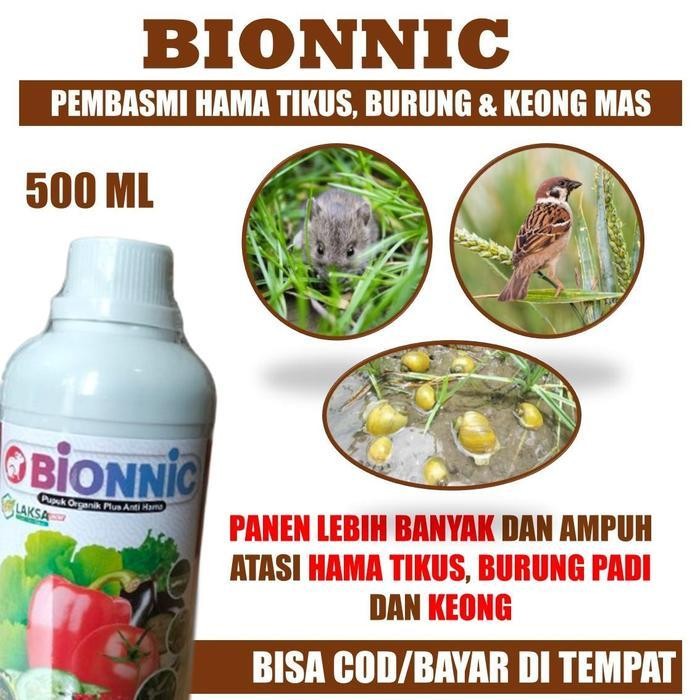 (NEW) Pupuk Pengusir Burung Pipit, Tikus dan Keong Sawah/Padi BIONNIC 500 ML - OBAT PEMBASMI HAMA TI