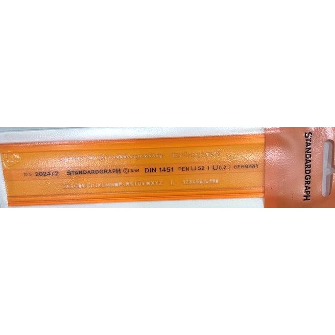 Premium Mal Huruf / Penggaris Huruf 2mm Standardgraph Germany Promo