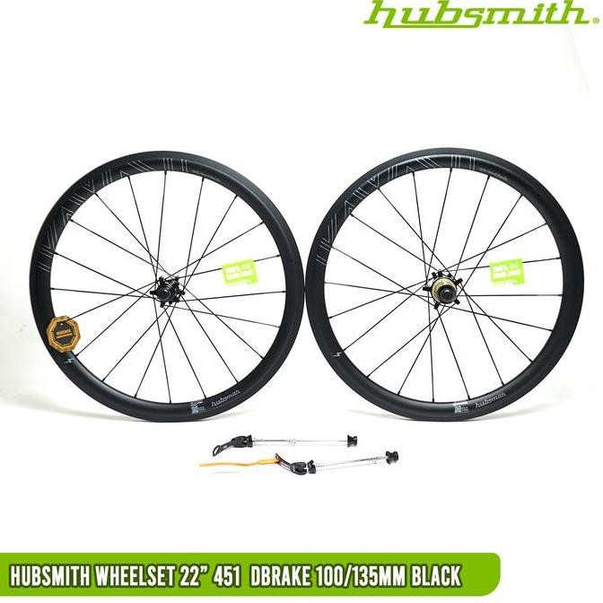 TERBARU Hubsmith Wheelset 22inch 451 Discbrake 100/135mm Black Aluminum BISA GRAB