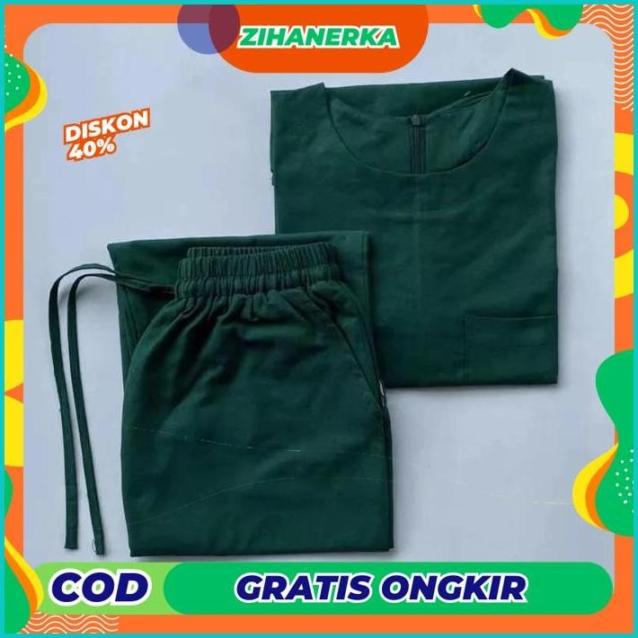 Ed-7 Promo Cozie One Set / Cozie Jumbo / Setelan Wanita Terbaru / One Set Katun Linen Premium / Cesi