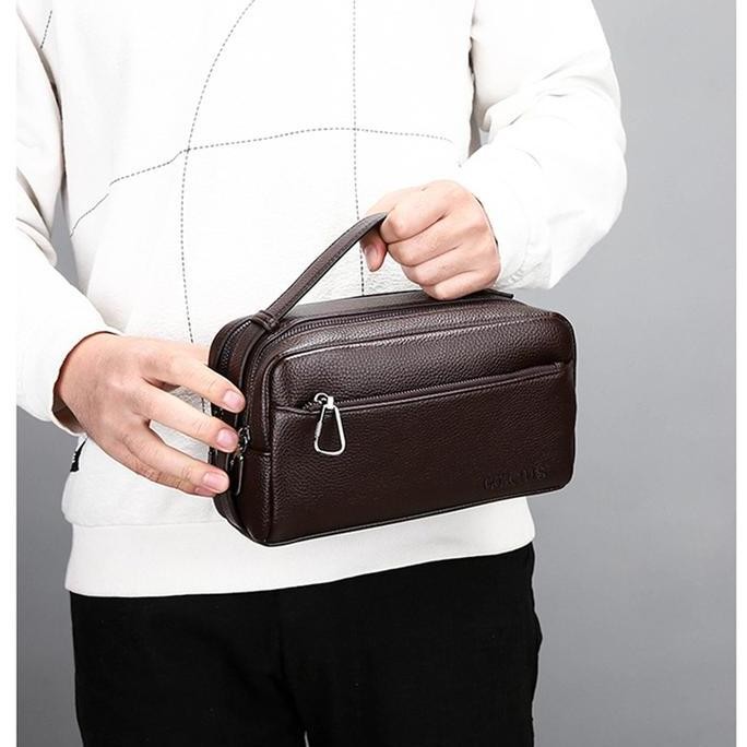 Dompet Pria Kulit Tas Tangan Clutch Mewah Handbag Import Ori Dompet Cowok Besar Kekinian Dompet Wani