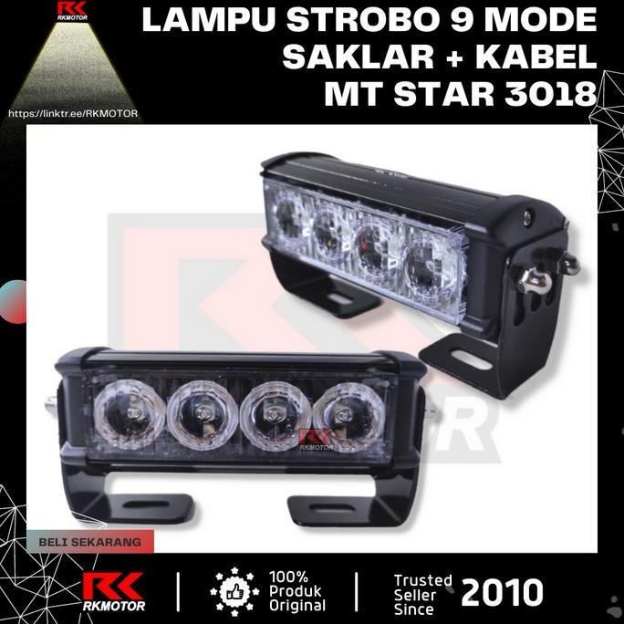 Lampu Led Strobo Federal 9 Mode/Strobo Set/Strobo 4 Titik/Strobo