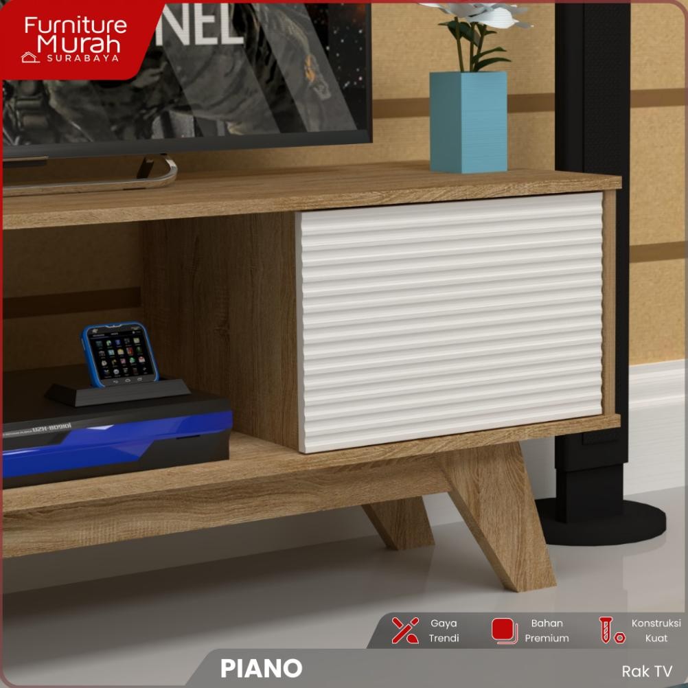 Furniture Murah Surabaya - Rak TV Minimalis Piano Series Rak TV Kokoh Tahan Lama Rak TV Modern Rak T
