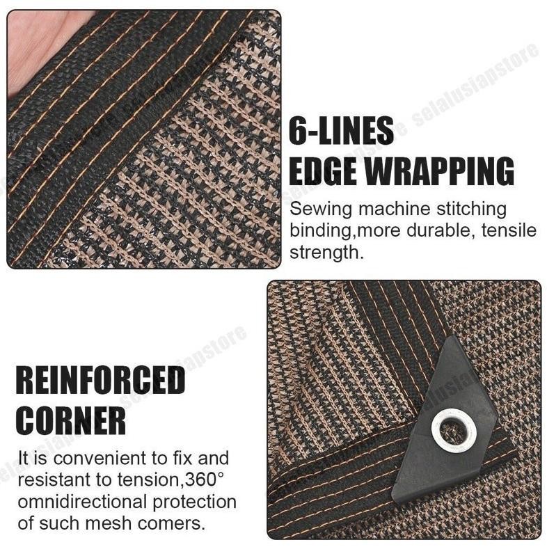 Aris A Beng Paranet 95% Anti UV - Tabir Surya Coklat, Jaring Kebun, Jaring Rumput, Shade Net Greenho