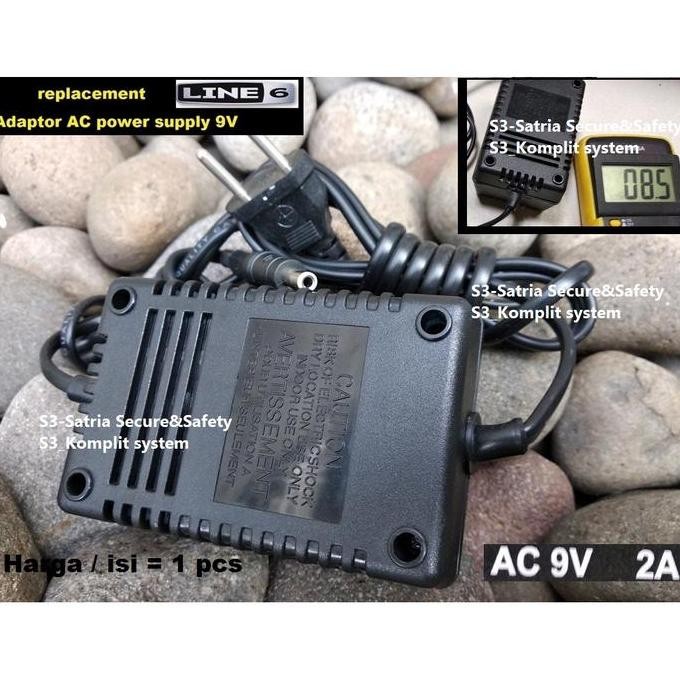 DF384>> replacement power supply 9V 2000mA Line 6 POD Adaptor 9VAC M13