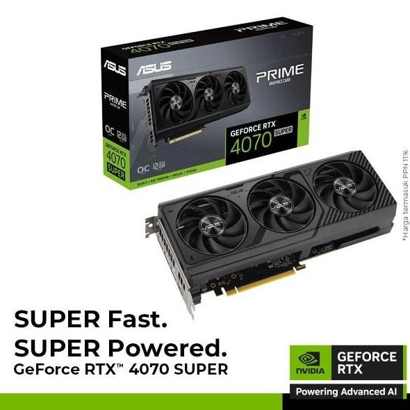 ASUS PRIME RTX 4070 SUPER 12GB OC GAMING 4070S 4070SUPER 12G GDDR6X VGA NVIDIA