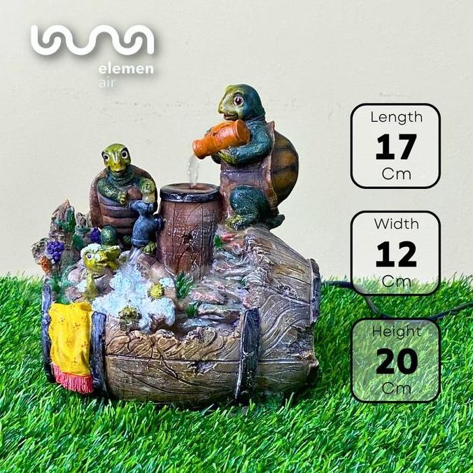 Hiasan Dekorasi Meja Toko / Rumah Air Mancur Mengalir Kura-Kura