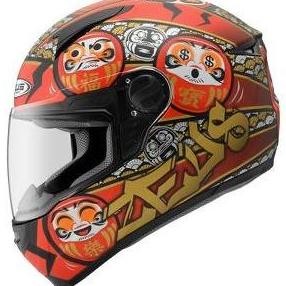 Zeus Zs811 Z811 Daruma Al35 Matt Black/Red Full Face