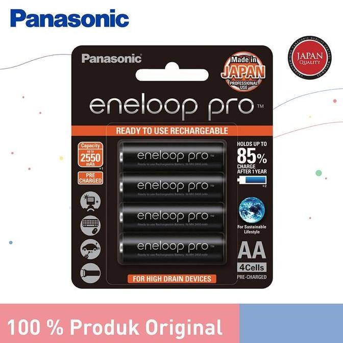 Panasonic Eneloop Pro Baterai Rechargeable Aa 4Pc Battery Eneloop Pro Aa 2550Mah