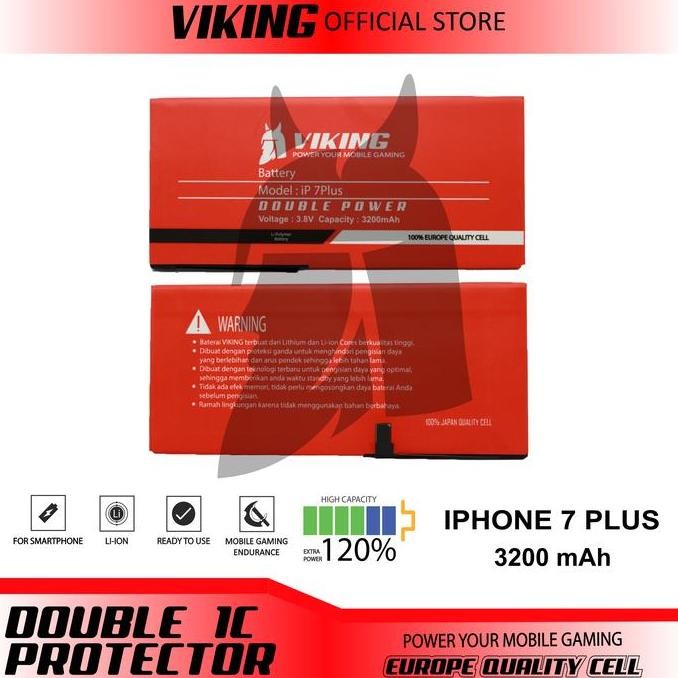 Viking Baterai Iphone 7 Plus Double Power