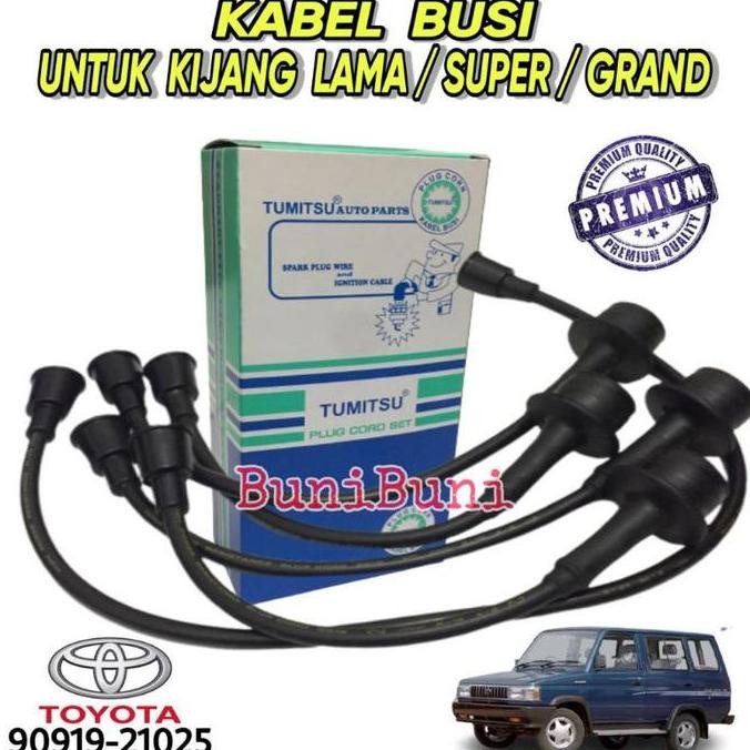 DS152 }} KABEL BUSI Koil Mobil KIJANG LAMA 4K / SUPER 5K / GRAND & KAPSUL NON EFI (1 SET)
