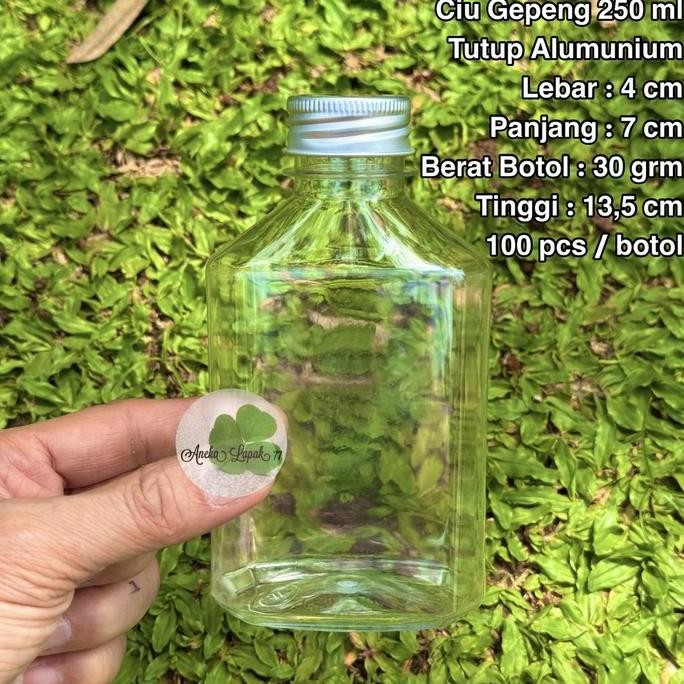 Botol Gepeng 250 ml botol CU 250 ml botol kemasan plastik 250 ml