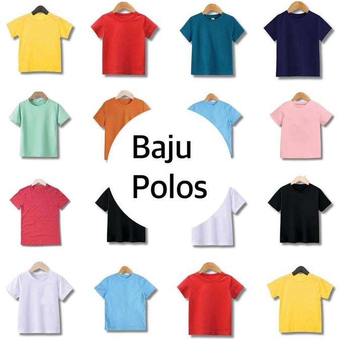Kaos Polos / Baju Polos Anak Termurah ( 1-10 Tahun ) Kaos PE KATUN