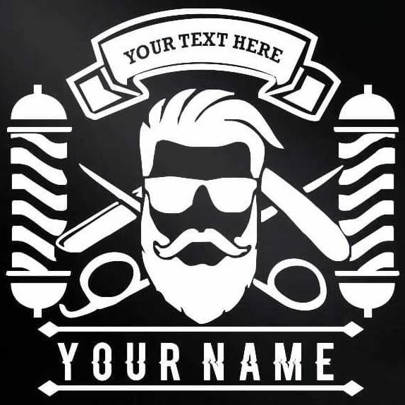 sticker custom barbershop 2020