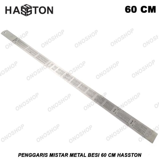 Penggaris Mistar Metal Besi 60 cm Hasston